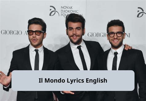 lyrics of il mondo